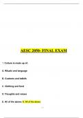 AESC 2050 - Final Exam Questions with 100&percnt; Correct Answers &vert; Updated 2024 &vert; Guaranteed Success
