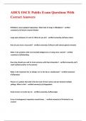 ADEX OSCE Publix Exam Questions With Correct Answers