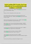 North Carolina DMV Practice Test Exam  UPDATED ACTUAL QUESTIONS AND  CORRECT ANSWERS 