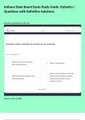Indiana State Board Exam Study Guide- Esthetics &sol; Questions with Definitive Solutions&period;
