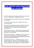 BCGP REVIEW EXAM QUESTIONS AND ANSWERS