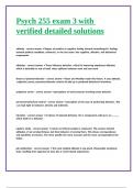 Psych 255 exam 3 &lpar;167 questions&rpar; with verified detailed solutions