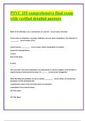 PSYC 255 comprehensive final exam with verified detailed answers 