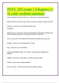 PSYC 255 exam 1 &lpar;chapters 1-5&rpar; with verified solutions