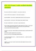 PSYCH 255 NEWEST EXAMS PACKAGE &vert; ALL WITH 100&percnt; ACCURATE SOLUTIONS &vert; A&plus; GRADE EXAMS