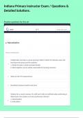 Indiana Primary Instructor Exam &sol; Questions & Detailed Solutions&period;