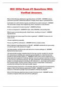 MIC 205A Exam &num;3 Questions With Verified Answers 