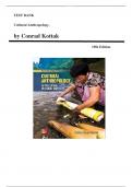 Test Bank for Cultural Anthropology 19th Edition by Conrad Phillip Kottak&comma; Chapter 1-15 