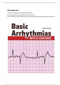 TEST BANK FOR BASIC ARRHYTHMIAS WITH 12-LEAD EKGS 9TH EDITION BY GAIL WALRAVEN &lpar;AUTHOR&rpar;COMPLETE FROM CHAPTER 1-8