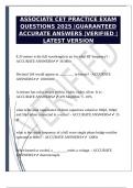 ASSOCIATE CET PRACTICE EXAM QUESTIONS 2025 &vert;GUARANTEED ACCURATE ANSWERS &vert;VERIFIED &vert;LATEST VERSION