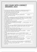 HESI EXAM WITH CORRECT ANSWERS 2025