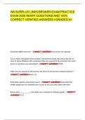 WA SURPLUS LINES BROKER EXAM PRACTICE  EXAM 2025 NEW&excl;&excl;&excl; QUESTIONS AND 100&percnt;  CORRECT VERIFIED ANSWERS &sol;&sol;GRADED A&plus; 