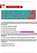 Vati Green Light Comprehensive Form A&comma;B&comma;C 2024&sol;2025 Newest Actual Exam 3 Versions Complete 440&plus; Questions And Correct Answers &lpar;Verified Answers&rpar; &vert;Already Graded A&plus;