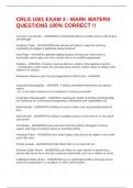 CRLS 1001 EXAM 3 - MARK WATERS QUESTIONS 100&percnt; CORRECT &excl;&excl;