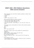 DENT 1053 - IPAC Midterm Questions With Correct Answers