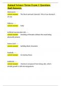 Animal Science Terms Exam 1 Questions And Answers&period;docx