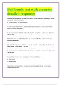 Bail bonds test with accurate detailed responses