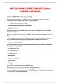 MIC 319 EXAM 2 QUESTIONS WITH 100&percnt; CORRECT ANSWERS 