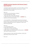 PN3006 Final Exam Questions And Answers &vert;Latest &vert;  Guaranteed Pass
