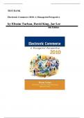 Test Bank for Electronic Commerce 2010&colon; A Managerial Perspective 6th Edition by Efraim Turban&lpar;All Chapter Included&rpar;