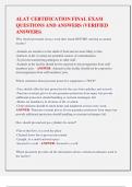 ALAT CERTIFICATION FINAL EXAM  QUESTIONS AND ANSWERS &lpar;VERIFIED  ANSWERS&rpar;