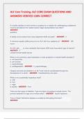 ALF Core Training&comma; ALF CORE EXAM QUESTIONS AND  ANSWERS VERIFIED 100&percnt; CORRECT  