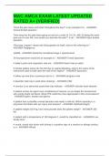 MAC AMCA EXAM LATEST UPDATED RATED A&plus; &lpar;VERIFIED&rpar;