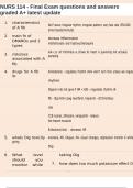 NURS 114 - Final Exam questions and answers graded A&plus; latest update