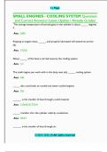  Small Engines &ndash; Cooling System Review Questions and Correct Answers &ndash; 2025&sol;2026 Updated Version