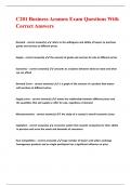 C201 Business Acumen Exam Questions With Correct Answers