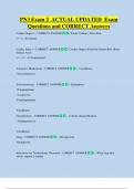 PN3 Exam 2  ACTUAL UPDATED  Exam  Questions and CORRECT Answers 