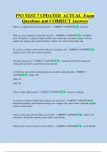 PN3 TEST 7 UPDATED  ACTUAL  Exam  Questions and CORRECT Answers 