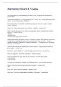 Agronomy Exam 3 Review&period; Questions and Answers