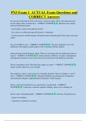 PN3 Exam 1  ACTUAL Exam Questions and  CORRECT Answers 