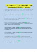 PN3 Exam 1  ACTUAL UPDATED Exam  Questions and CORRECT Answers 