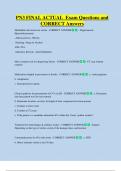 PN3 FINAL ACTUAL  Exam Questions and  CORRECT Answers