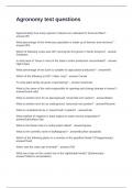 Agronomy test questions and answers 100&percnt; Correct