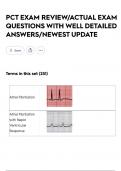 PCT EXAM REVIEW&sol;ACTUAL EXAM QUESTIONS WITH WELL DETAILED ANSWERS&sol;NEWEST UPDATE