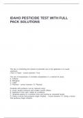 IDAHO PESTICIDE TEST WITH FULL PACK SOLUTIONS