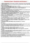 Geriatrics Exam 1 Questions and Answers