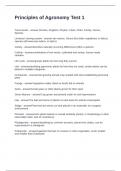 Principles of Agronomy Test 1 Questions and Answers Rated A&plus;