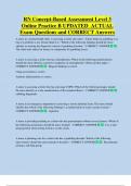 RN Concept-Based Assessment Level 3  Online Practice B UPDATED  ACTUAL  Exam Questions and CORRECT Answers 