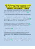 ATI RN Concept   Bundled Exam Questions WITH  CORRECT Answers