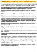 WGU D659 OA Exam Test Questions with Verified Answers