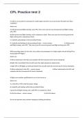 CPL Practice test 2 Possible Questions And Answers 100&percnt; Accurately Solved&period;