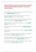 National Medical Admission Test Preparation Guide 120  QUESTIONS SND ANSWERS GRADED A&plus; 2025 LATEST  UPDATE &lbrace; MCAT&rcub; 