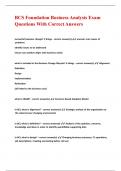 BCS Foundation Business Analysis Exam Questions With Correct Answers