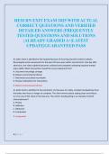HESI RN EXIT EXAM 2025 WITH ACTUAL  CORRECT QUESTIONS AND VERIFIED  DETAILED ANSWERS &vert;FREQUENTLY  TESTED QUESTIONS AND SOLUTIONS  &vert;ALREADY GRADED A&plus;&vert;LATEST  UPDATE&vert;GUARANTEED PASS