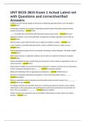 UNT BCIS 3610 Exam 1 Actual Latest set with Questions and correct&sol;verified Answers