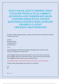 GFACT EXAM&comma; GFACT CERTIFICATION  EXAM 2025 WITH ACTUAL CORRECT  QUESTIONS AND VERIFIED DETAILED  ANSWERS &vert;FREQUENTLY TESTED  QUESTIONS AND SOLUTIONS &vert;ALREADY  GRADED A&plus;&vert;LATEST  UPDATE&vert;GUARANTEED PASS 